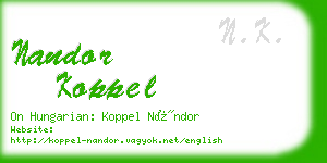 nandor koppel business card